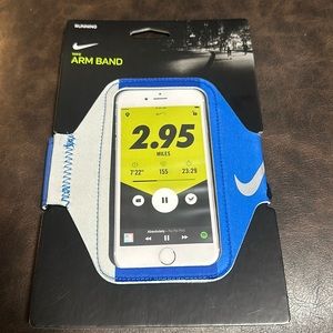 NIKE ARM BAND: BLUE/GRAY: NEW WITH TAGS